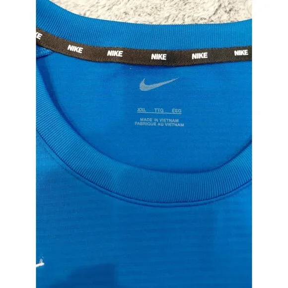 Nike Dri Fit Tribe Football Long Sleeve Jersey Pullover 2XL Blue Performance - Picture 5 of 12